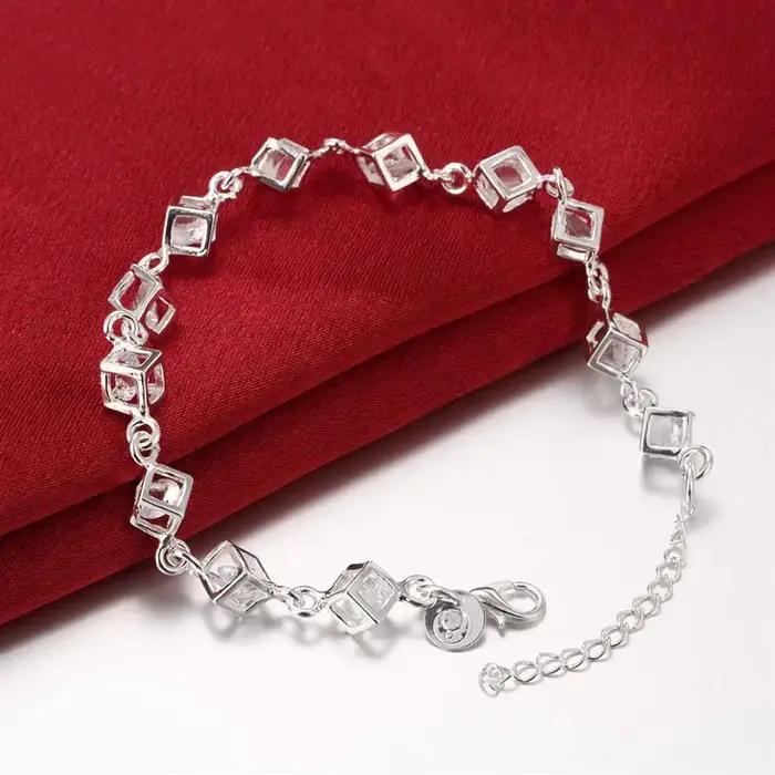 Bracelet en argent regardé 925 pour hommes et femmes