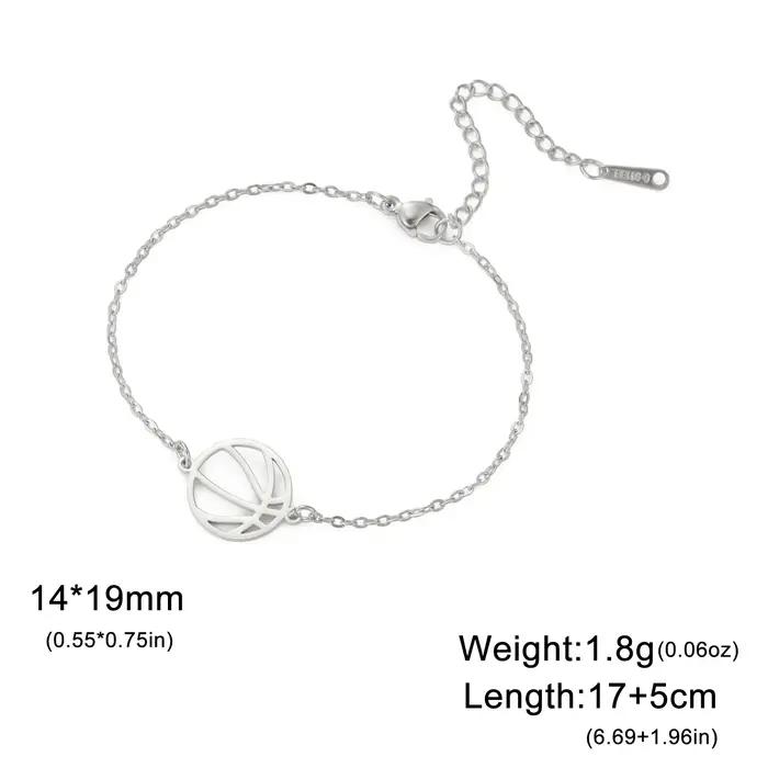 Unift Bracelets JOBracelets de basket-ball pour femmes, boule en acier inoxydable, breloques, mode,