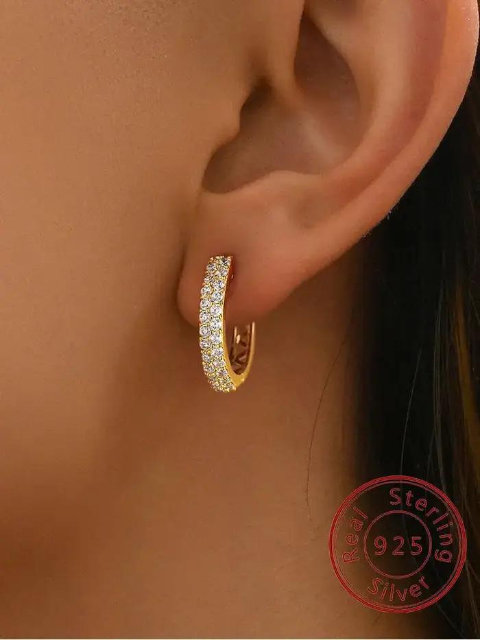 Boucles d'oreilles rondes en argent Sterling 925 pour femmes