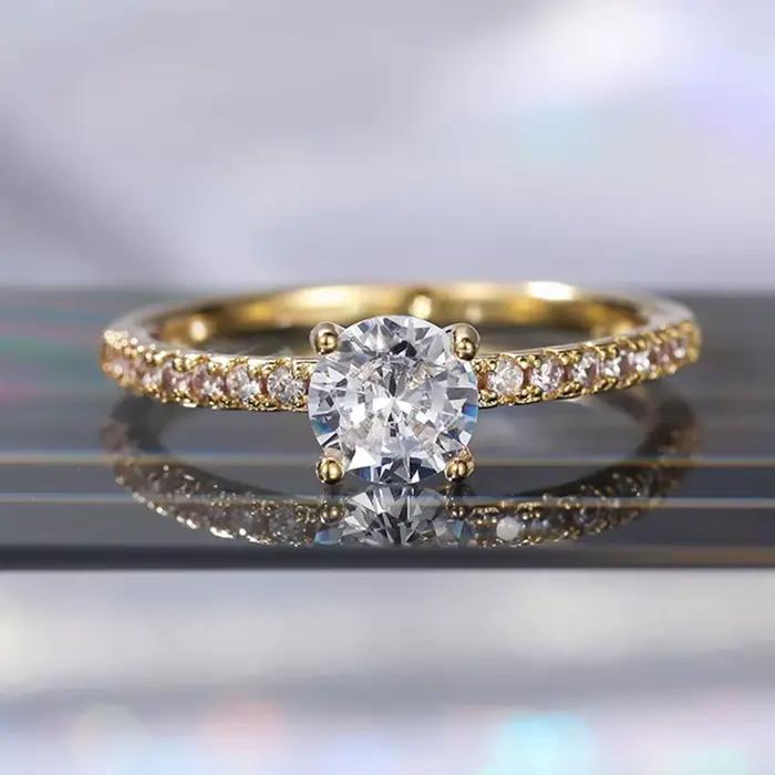 Bague de fiançailles de mariage en argent Sterling 925 pour femmes