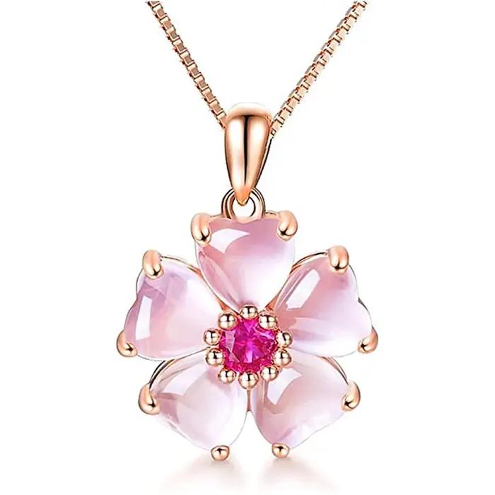 Huitan – collier de fleurs fantaisie pour femmes, chaîne douce de tempérament, accessoires de fête,