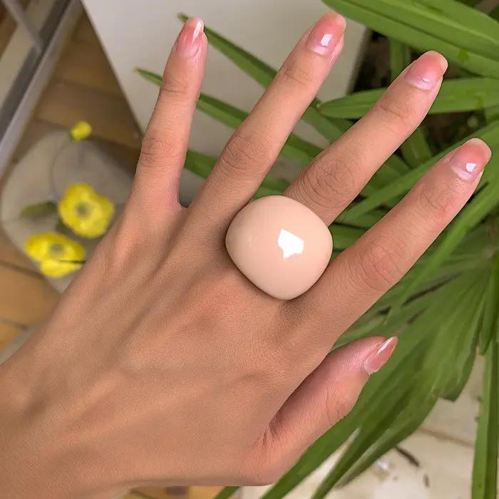 Grandes bagues Punk en résine pour femmes, Design acrylique irrégulier coloré Vintage, bijoux de fête pour filles