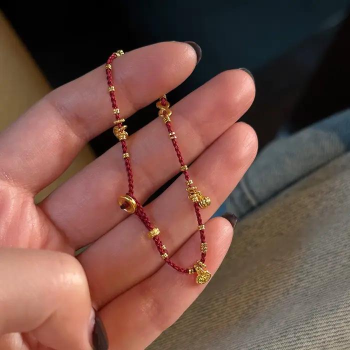 Bracelet en or antique, artisanal, à enroulement irrégulier, brillant, pour femme, classique, vintag