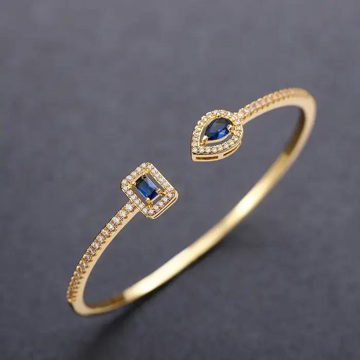 Huitan – Bracelet manchette de luxe pour femmes