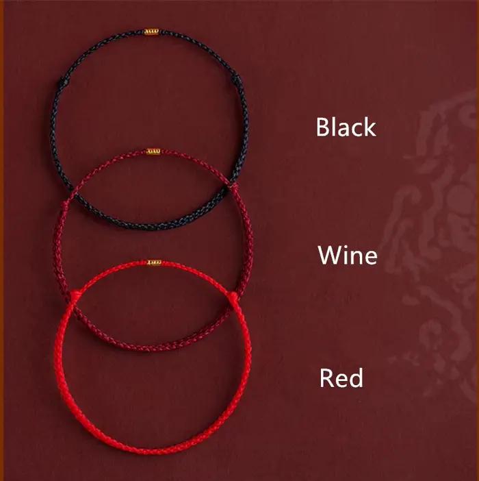 Bracelet tressé à la main en corde rouge avec perle porte-bonheur en cuivre, bracelet anti-fatigue, original et ethnique pour femme, cadeau, mariage, anniversaire, shopping, bureau