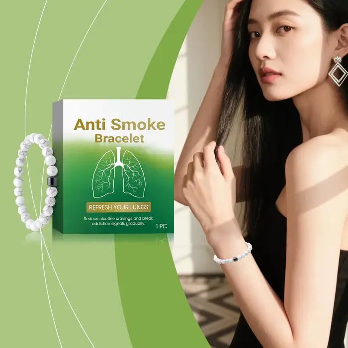 Décit de fumer Bracelet contrôle fumer dissiper dépendance Anti anxiété poumon détox nettoyage fumée Cessation Bracelets pour hommes femmes