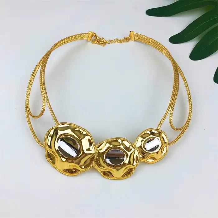 Collier Boucles d'Oreilles Bracelet Bague En Or 18K Ensemble De Bijoux Pour Femmes Classiques Occasions Spéciales