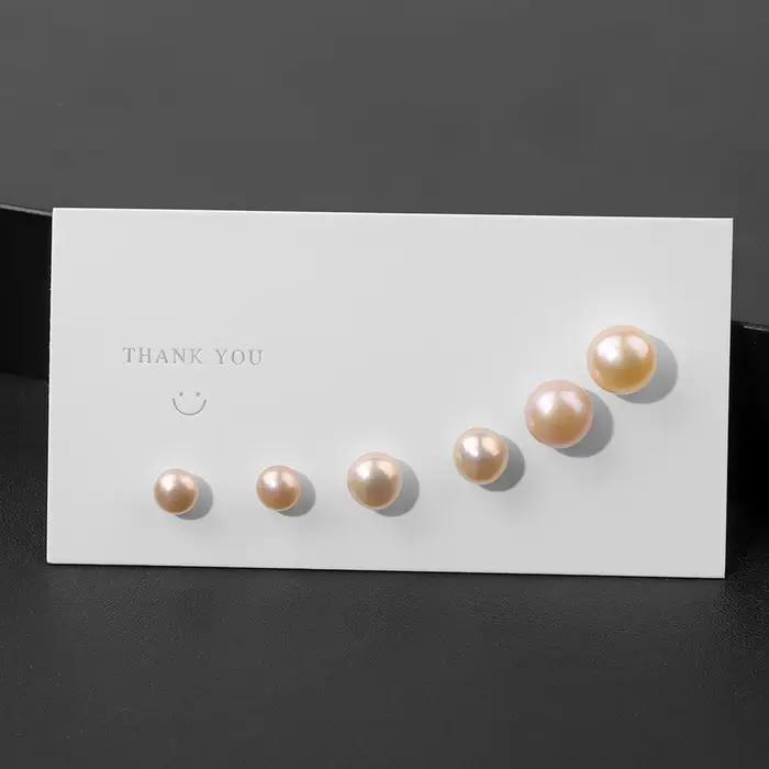 Boucles d'Oreilles en Perles d'Eau Douce Naturelles pour Femme et Fille, 3 Couleurs, Perle de Cultur