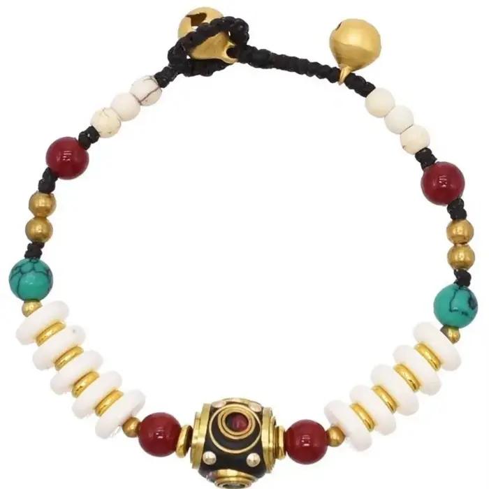 Bracelet tressé tissé à la main de style tibétain ancien