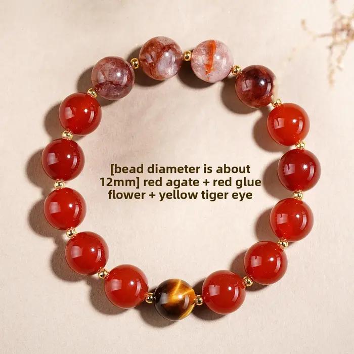 Bracelet Original en Agate rouge naturelle