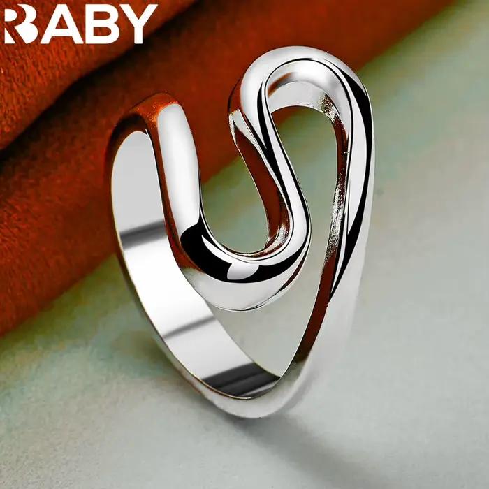 Bague géométrique en argent sterling 925 pour femmes et hommes, bijou moderne et élégant pour occasions spéciales et cadeaux de fête