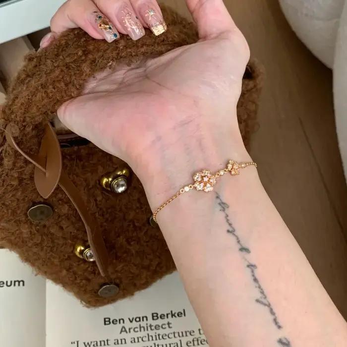 Foyimagination-Ensembles de bijoux de conception de fleurs rétro français pour femmes