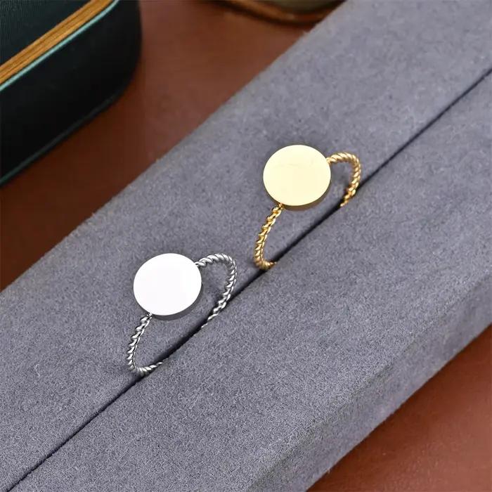 Bagues de mariage personnalisées pour femmes, acier inoxydable, bande de couple, nom des travailleurs, amoureux, cadeaux de bijoux romantiques