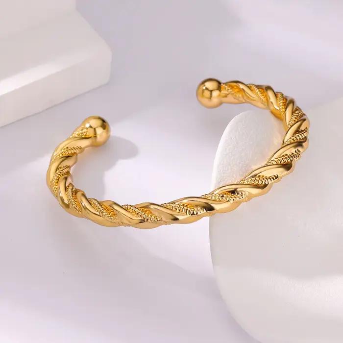 Bracelet égyptien Vintage en acier inoxydable pour femmes et hommes, couleur or, croix Ankh reine, manchette, bijoux pulseras