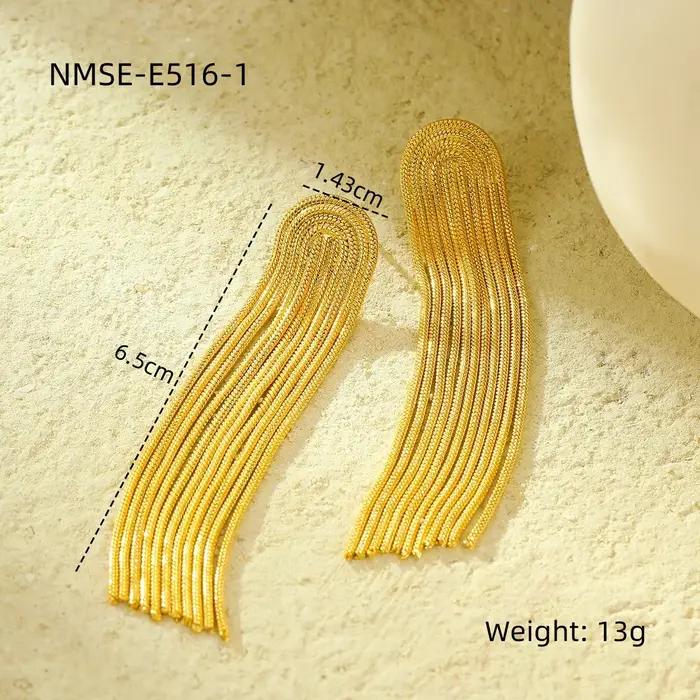 Boucles d'oreilles longues à franges pour femmes