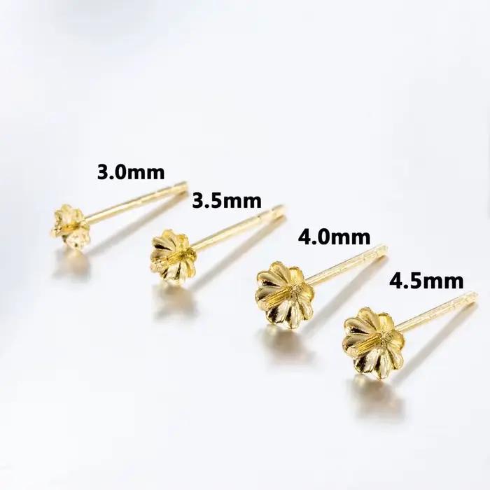 Accessoires de bijoux en or massif pour boucles d'oreilles avec perles pour femmes occasions spéciales