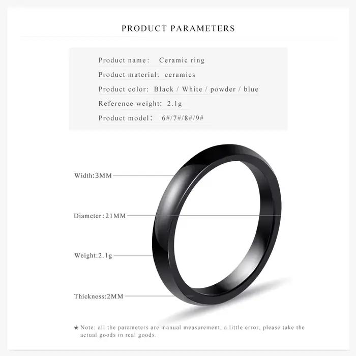 Bague en céramique lisse pour femmes, moderne et élégante, tracker de sommeil intégré, pour mariage et occasions spéciales
