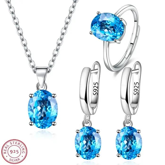 Parures de bijoux en argent 925 élégantes pour femmes : bague