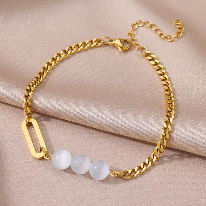 Bracelets de cheville en acier inoxydable pour femme