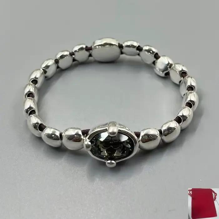 Bracelet Perles Zircon Colorées Scintillantes Tendance Été Unisexe Occasions Spéciales Partie Festival Blanc Rouge Noir Vert