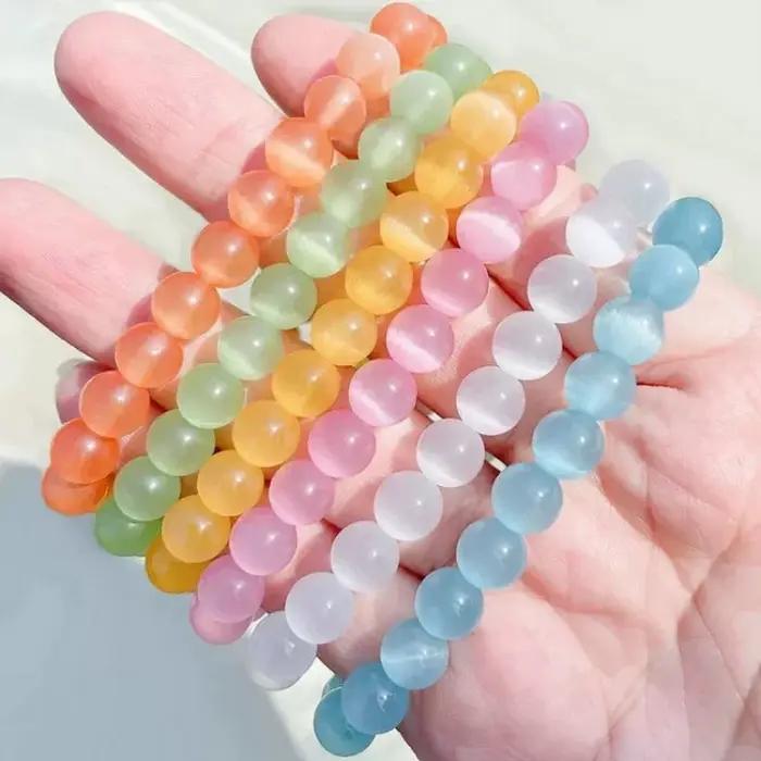 Bracelet élastique en pierre naturelle pour femme