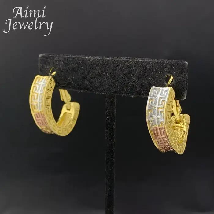Ensemble de bijoux de luxe plaqués or pour femmes, pendentif avec chaîne, boucles d'oreilles pendantes, cadeaux d'anniversaire de mariage, accessoires de bijoux