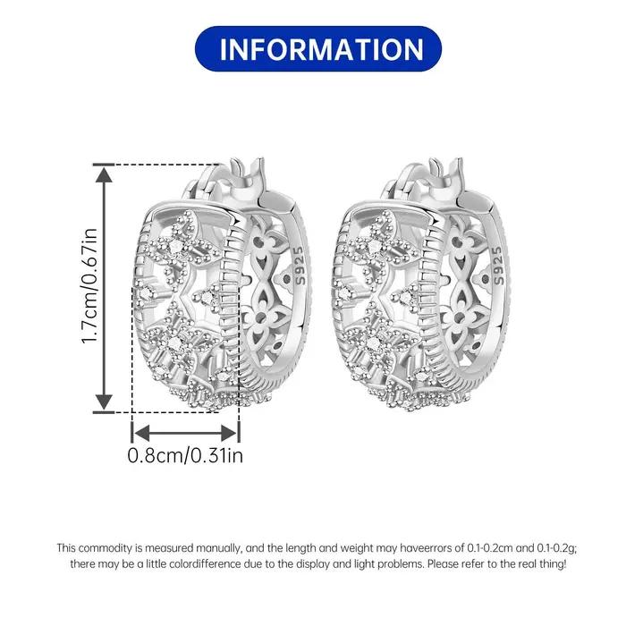 Boucles d'oreilles vintage en argent sterling Orstarry scintillantes avec zircon blanc ou noir pour femmes occasions spéciales bijoux cadeaux