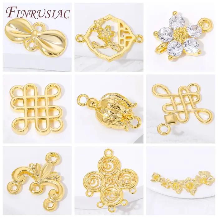 Connecteurs en laiton plaqué or 18 carats pour bijoux DIY créatifs à offrir pour toutes occasions