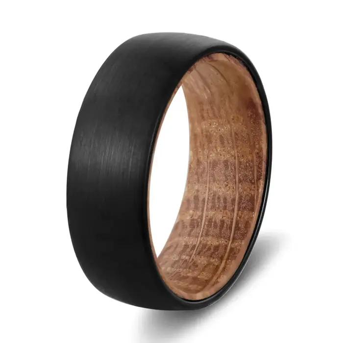 Bague classique en bois pour hommes