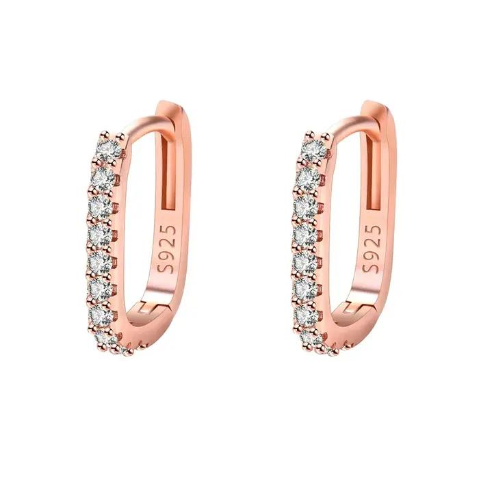 Boucles d'oreilles créoles en argent sterling 925