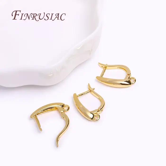 Fermoirs plaqués or véritable 18 carats pour boucles d'oreilles, accessoires de bijoux de luxe, crochets pour fils d'oreilles, DIY bijoux créatifs, occasions spéciales