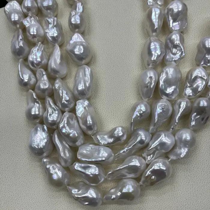 Perles naturelles irrégulières grandes 14x24-16x26mm