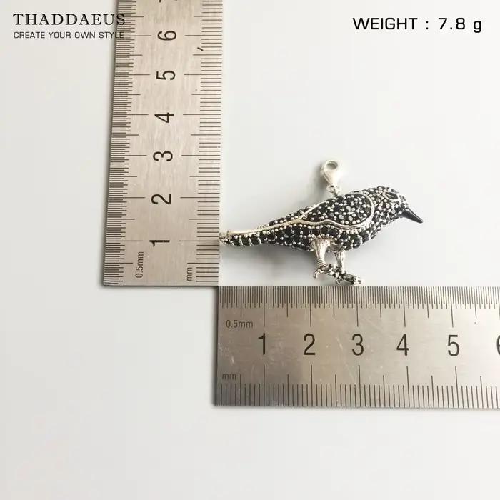 Pendentif corbeau pavé, nouveaux Bijoux à la mode, Bijoux de Style européen, cadeau en argent tendance pour femmes