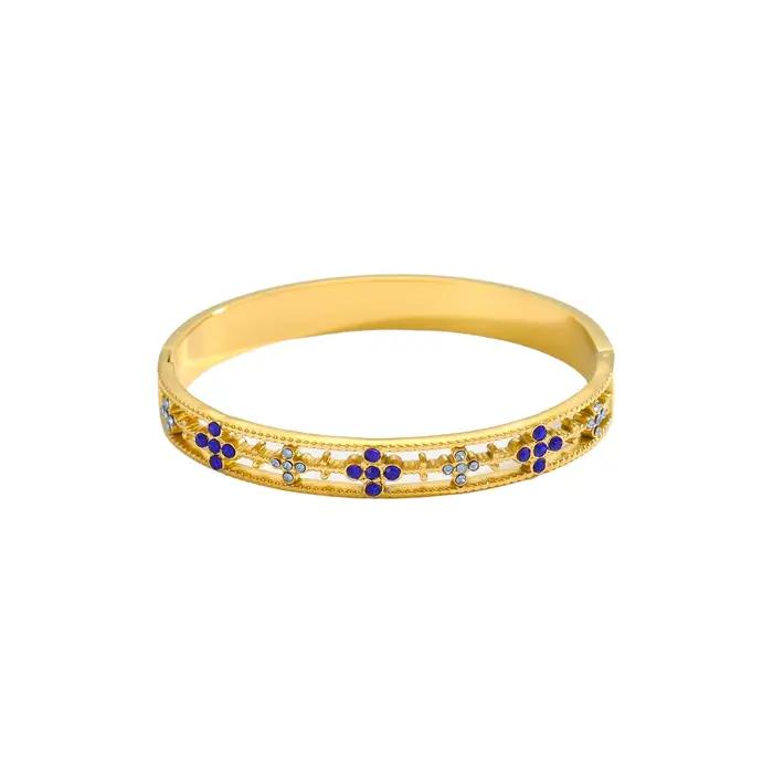 Bracelets de luxe populaires en acier inoxydable, tendance, de haute qualité, incrustés de Zircon co