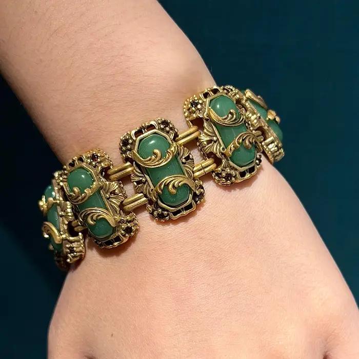 Glslcr – Bracelet en Jade Vintage pour femmes