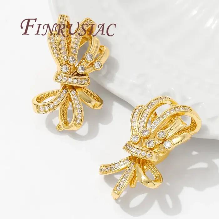 Colliers en perles plaqués or 18 carats fermoirs en laiton zircon bijoux DIY accessoires pour bracelets occasions spéciales femmes