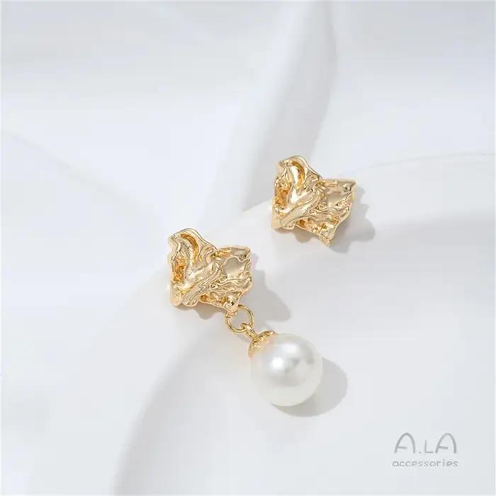Boucle d'oreille multi-suspension plaquée or 14 carats