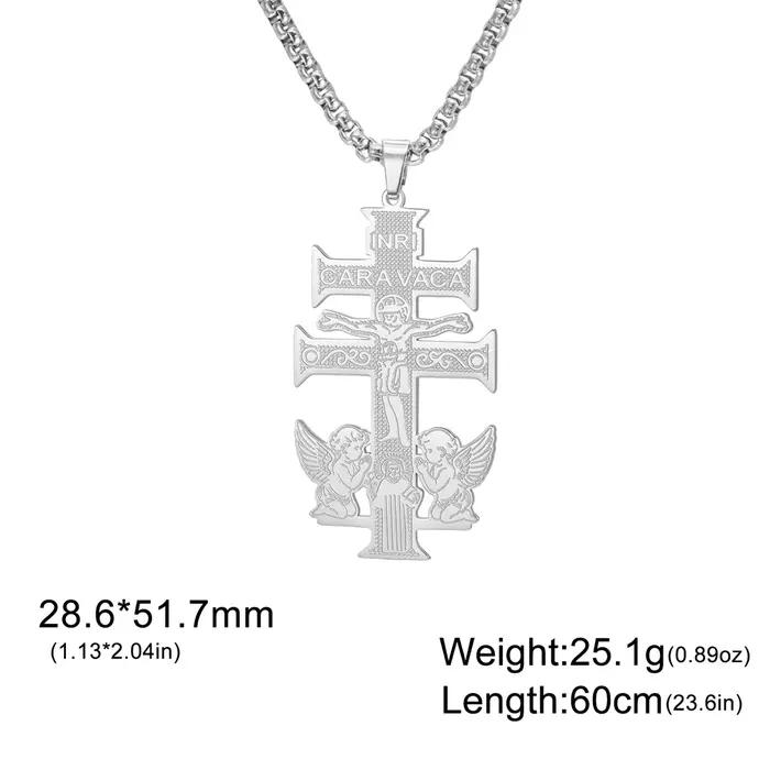 EUEAVAN – collier croix Crucifix caravane catholique