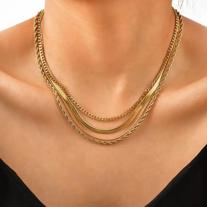 Collier nœud à breloques en acier inoxydable pour femme