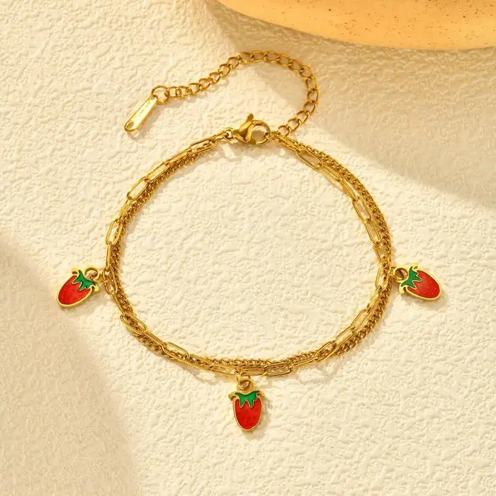 Everver-Bracelets à breloques JOFlower en acier inoxydable