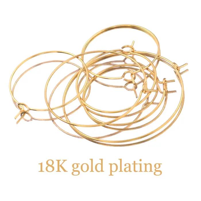 Boucles d'oreilles en acier inoxydable doré variées pour femmes occasions spéciales et bricolage