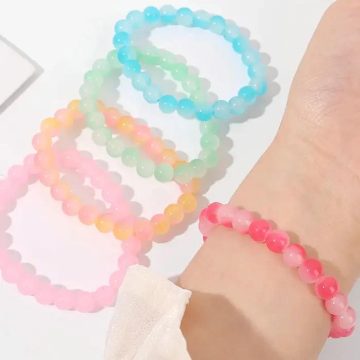 Bracelet élastique en pierre naturelle pour femme