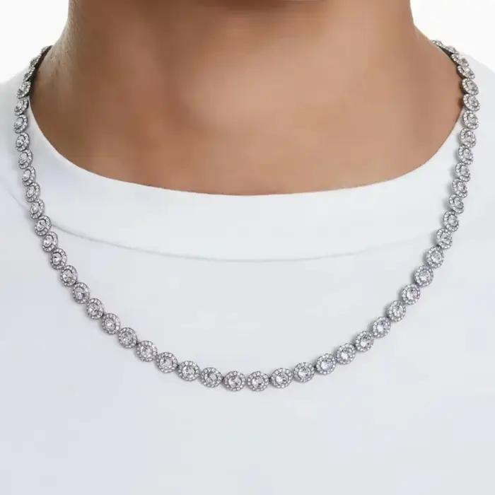 Ensemble de bijoux classique Bonheur diamanté en plaqué argent/or pour femmes occasions spéciales anniversaires travail fêtes cadeaux