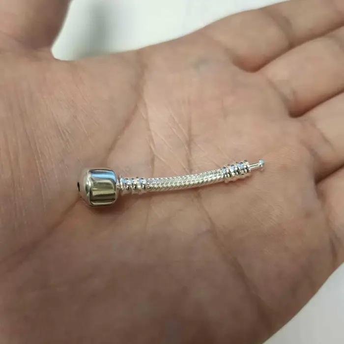 Extension de bracelet en argent sterling 925, compatible avec les bracelets à breloques originaux, pour allonger les bijoux féminins, 3,5 cm et 4 cm