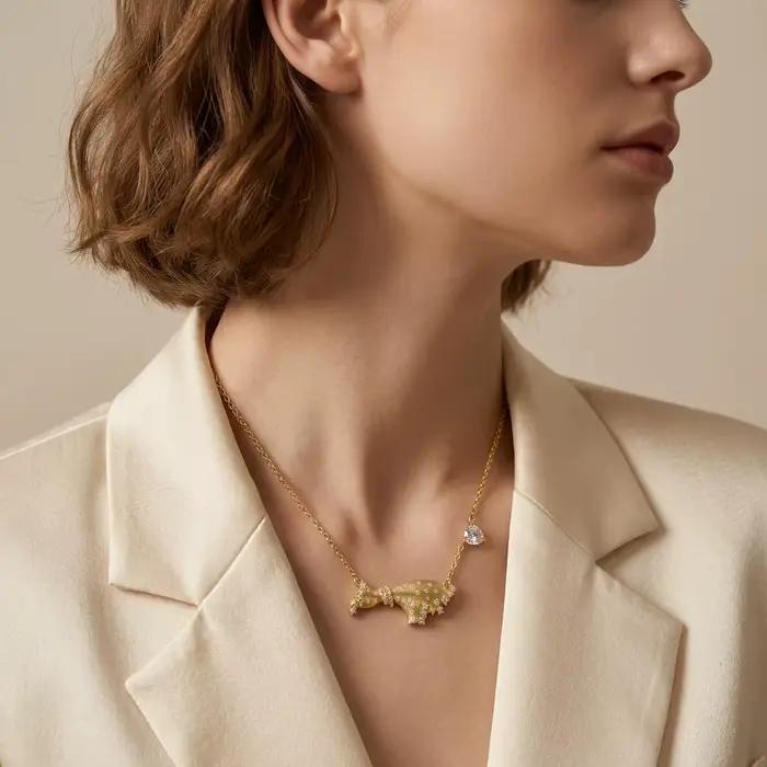 Collier en argent sterling 925 avec pendentif de moissanite VVS1 pour femmes occasions spéciales vintage style vendange