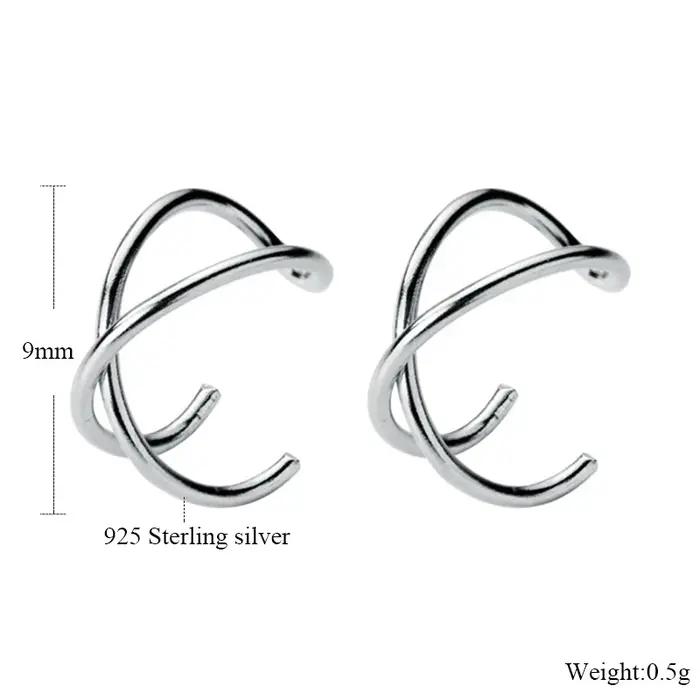 Boucles d'oreilles en forme de C en argent sterling 925 élégantes pour femmes, idéales pour mariage, fête et anniversaire