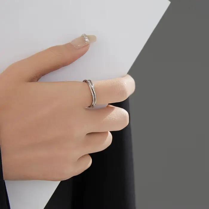 Personnaliser les bijoux 3 bagues ensembles pour les femmes en acier inoxydable bague de fiançailles de mariage personnalisé en gros