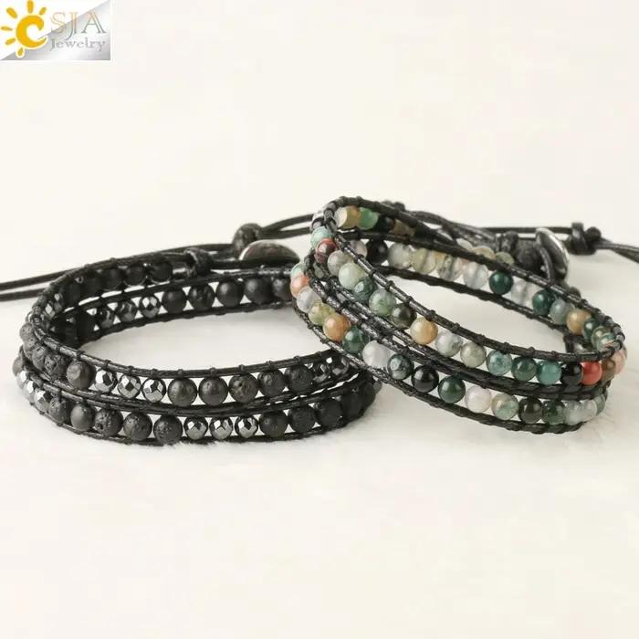 Bracelet en turquoise et agate indienne pour homme et femme, bracelet bohème classique à offrir pour les occasions spéciales et le quotidien