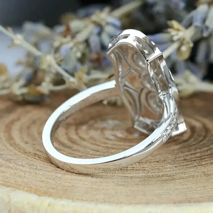 Bague en laiton avec zircone cubique, alliance de mariage pour femme, bijou de cérémonie de fiançailles, cadeau d'occasion spéciale, élégante et durable