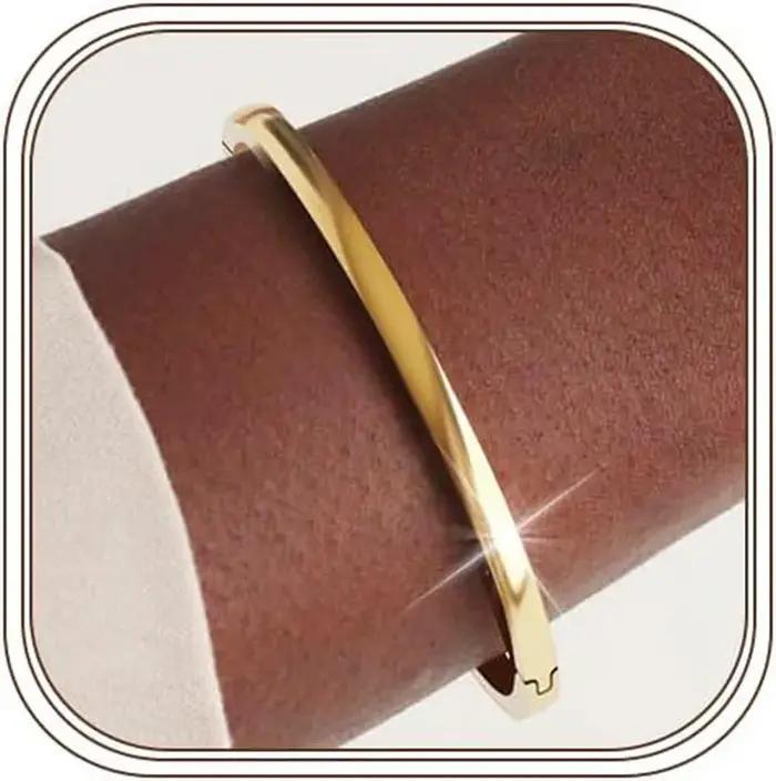 Bracelet jonc doré pour femme